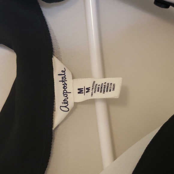 Aeropostale Sleeveless White Sheer Button-Up Collared Blouse w/ Black Trim - Picture 5 of 5